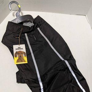 Dog Whisperer Fleece Lined Reflective Dog Rain Jacket-L